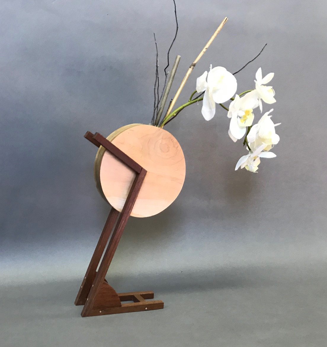 SOS Vase Maple/Ipe   14" H