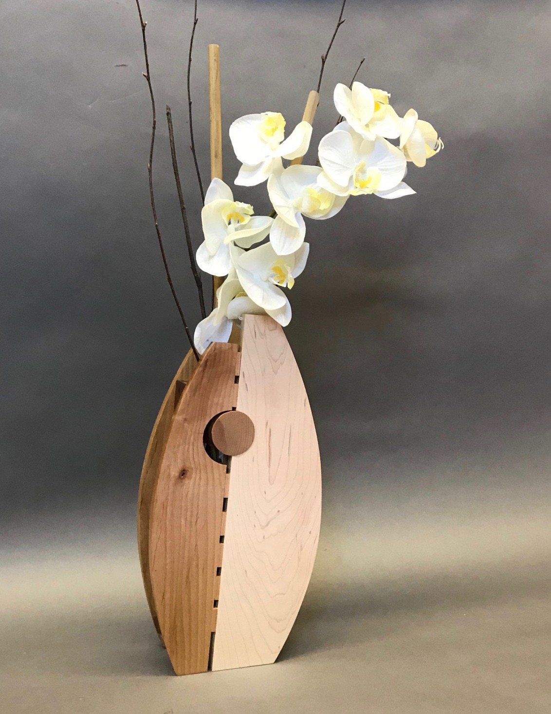 Olive   Maple/Cherry      12" H